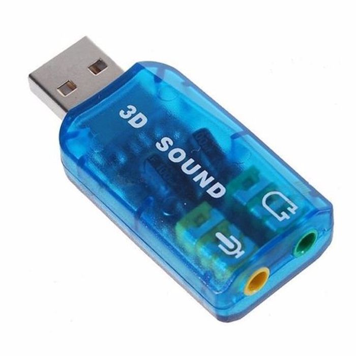 USB 2.0 Audio adapter 3D Sound (5.1) blauw
